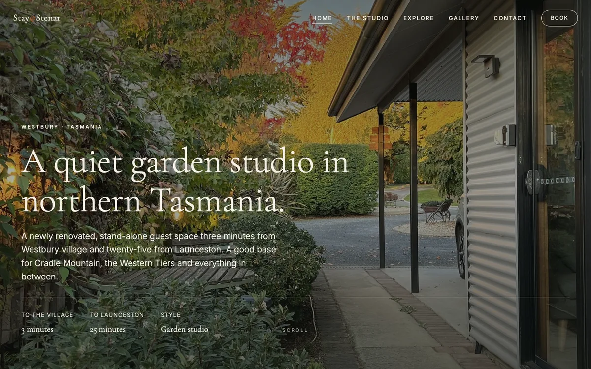 Stay at Stenar website home page